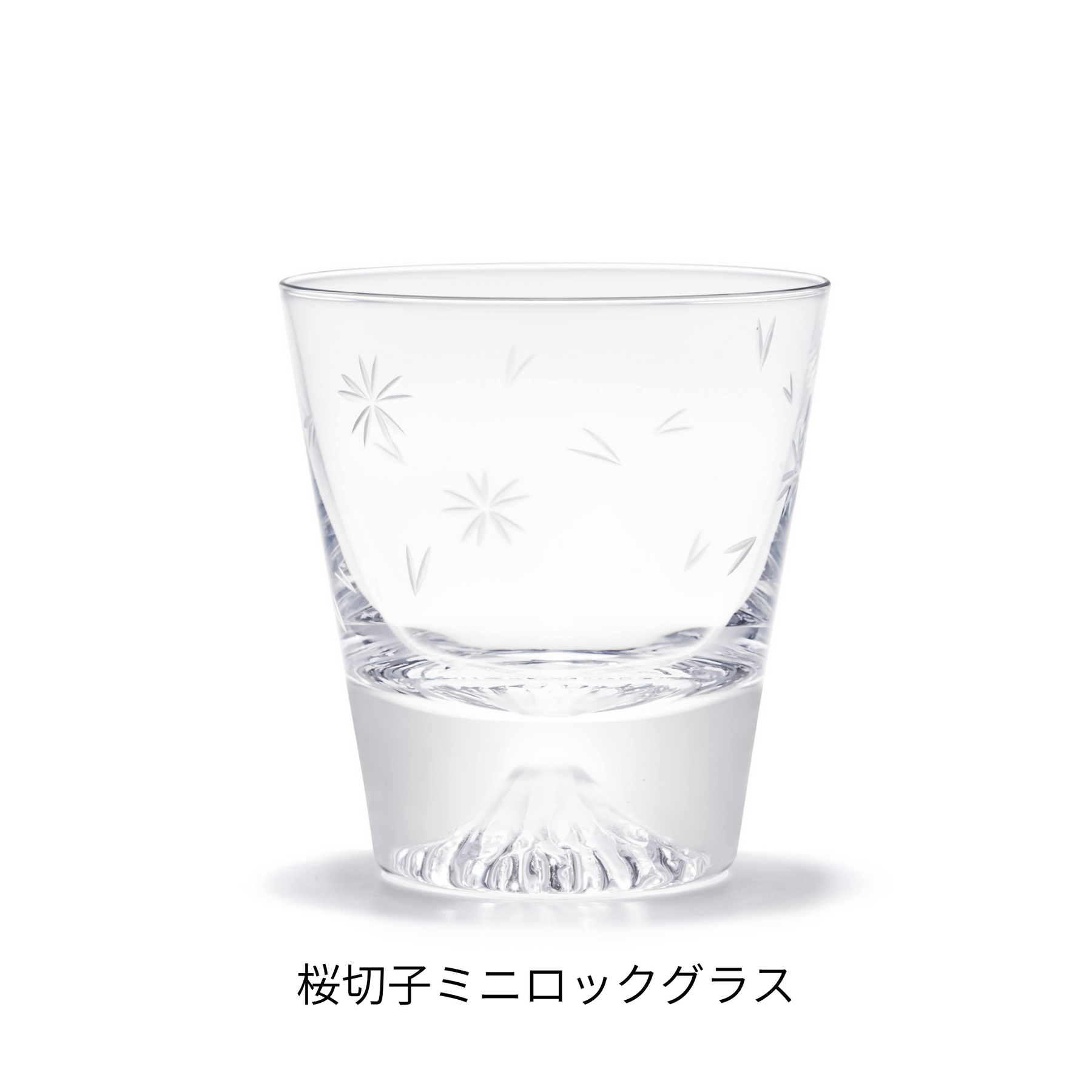 富士山・桜切子グラス
